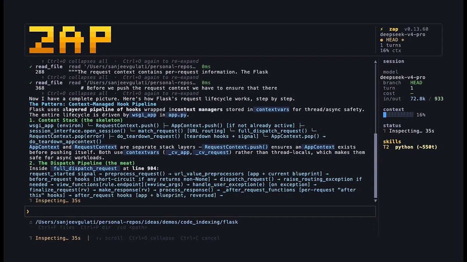 zap-coding-agent screenshot 1 (video preview)