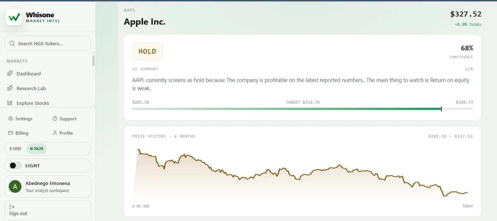 Whisone screenshot 2