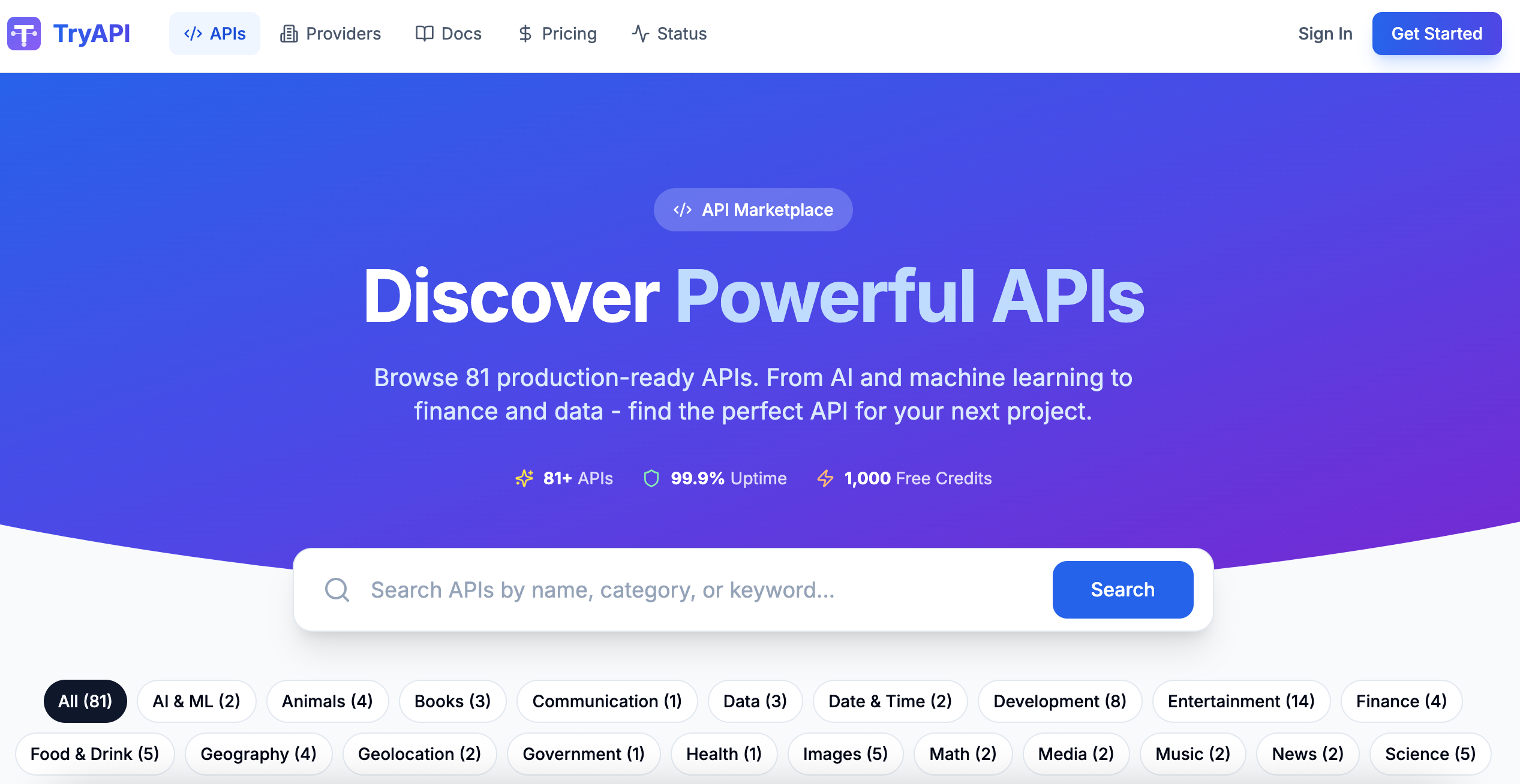 TryAPI gallery image