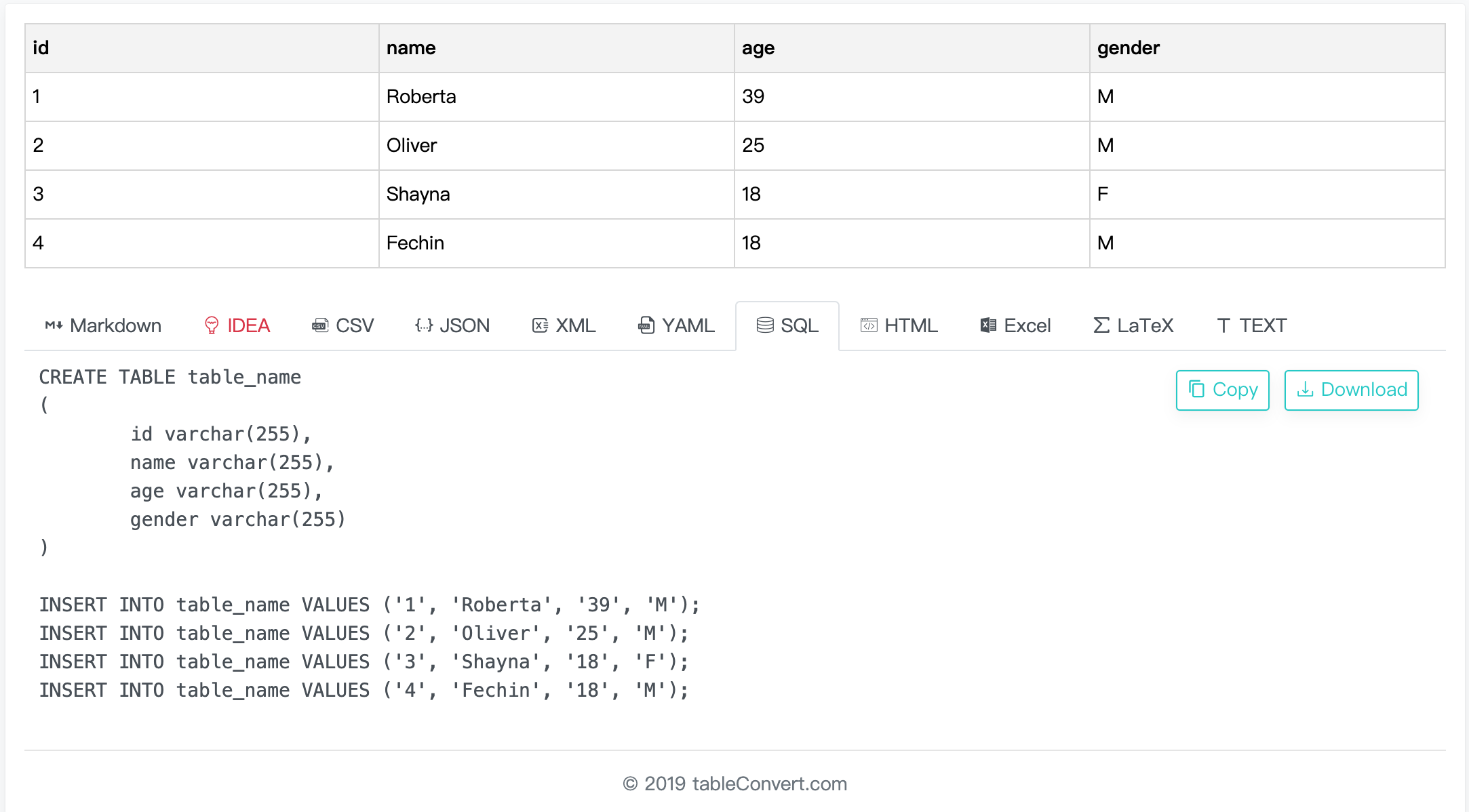 Table Convert Online gallery image