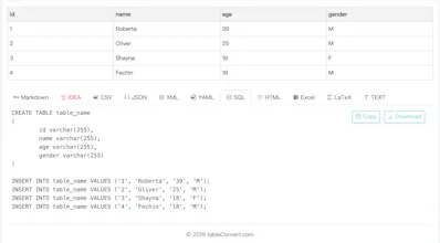Table Convert Online gallery image