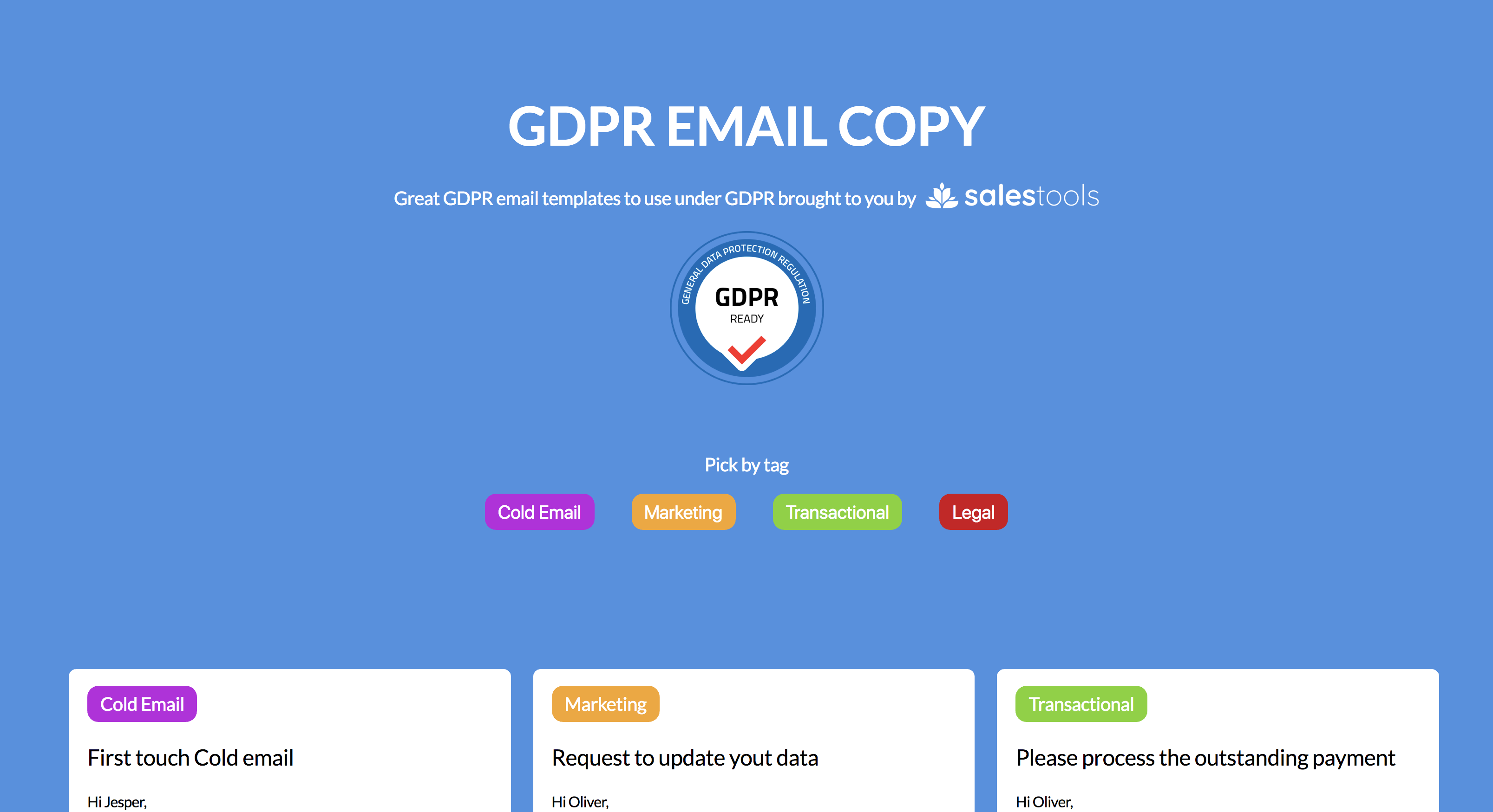 GDPR Email Copy Image