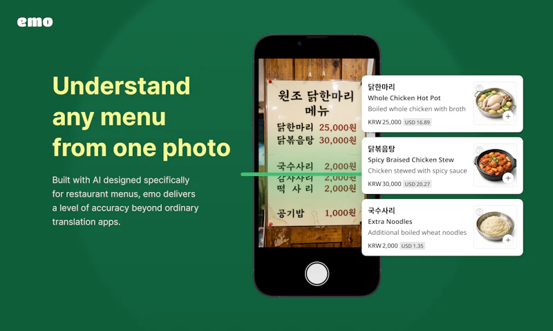 emo - AI Menu Translator screenshot 3