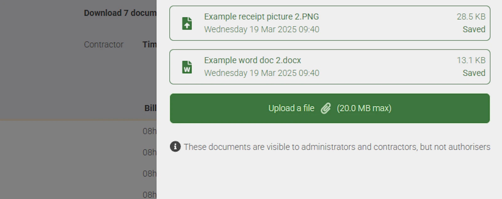 SaveTrees Online Timesheets screenshot 8