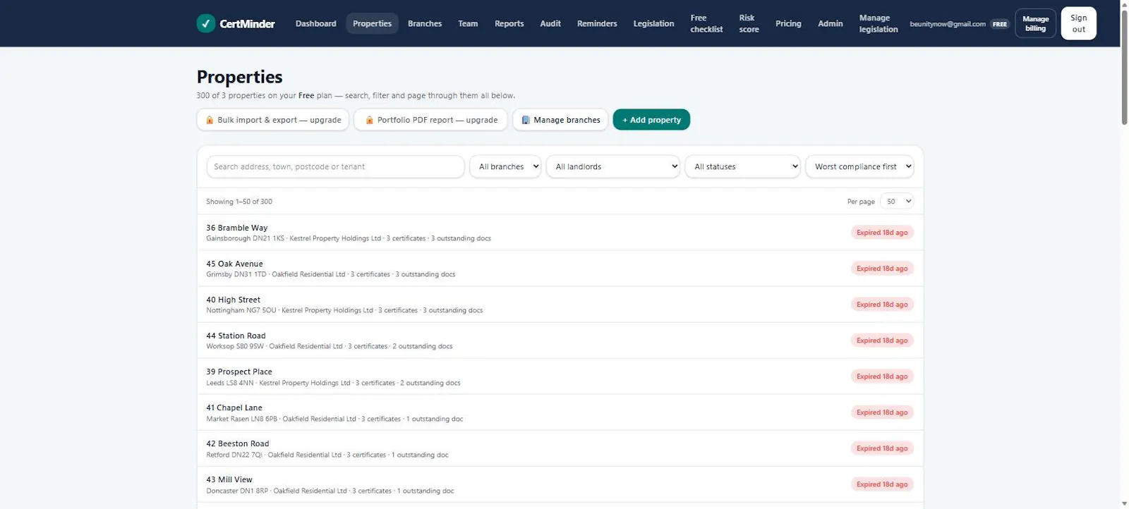CertMinder screenshot 2