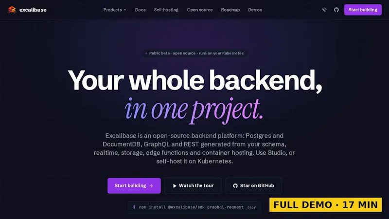 Excalibase screenshot 1 (video preview)