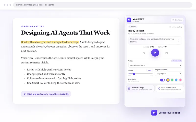 VoiceFlow Reader screenshot 3
