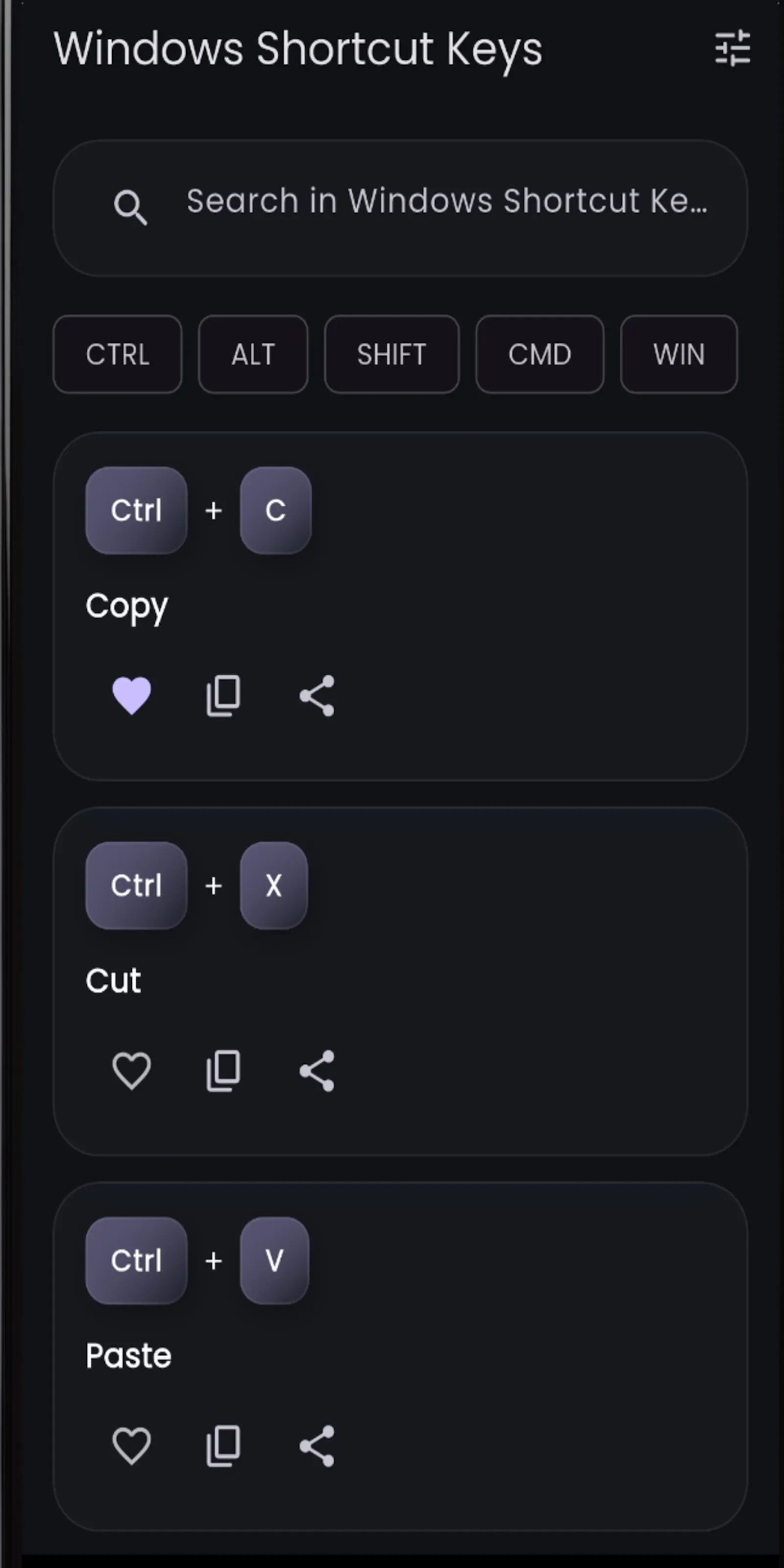Shortcut Keys Hub screenshot 1