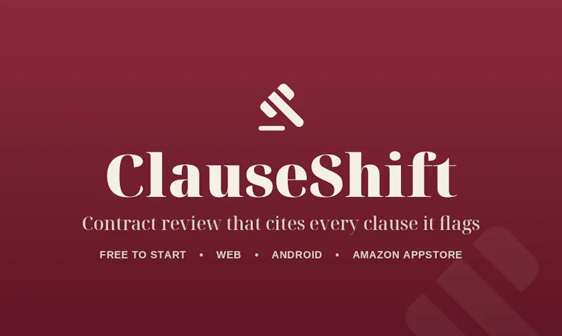 ClauseShift: AI Contract Review screenshot 1