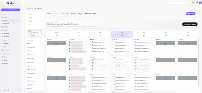 Binder screenshot 1
