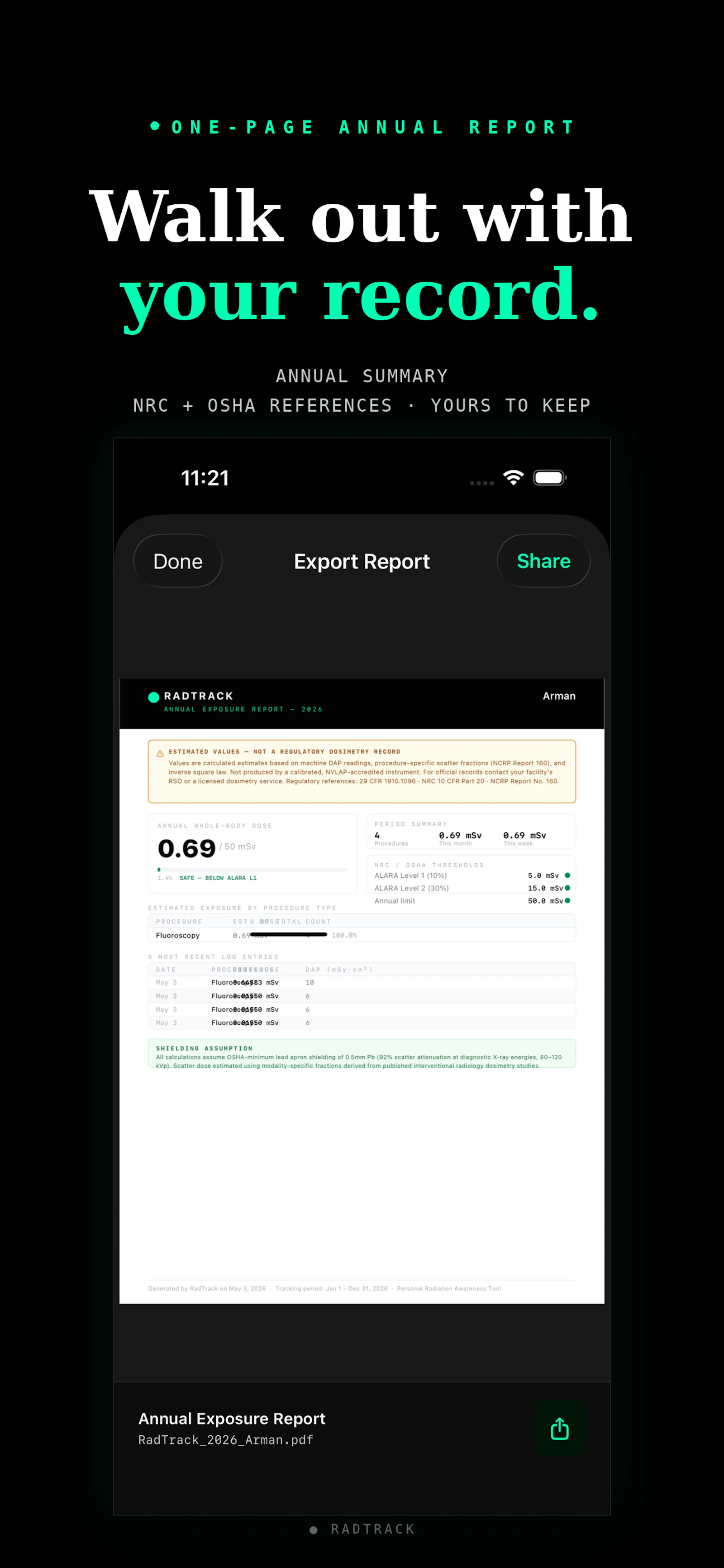 RadTrack screenshot 6