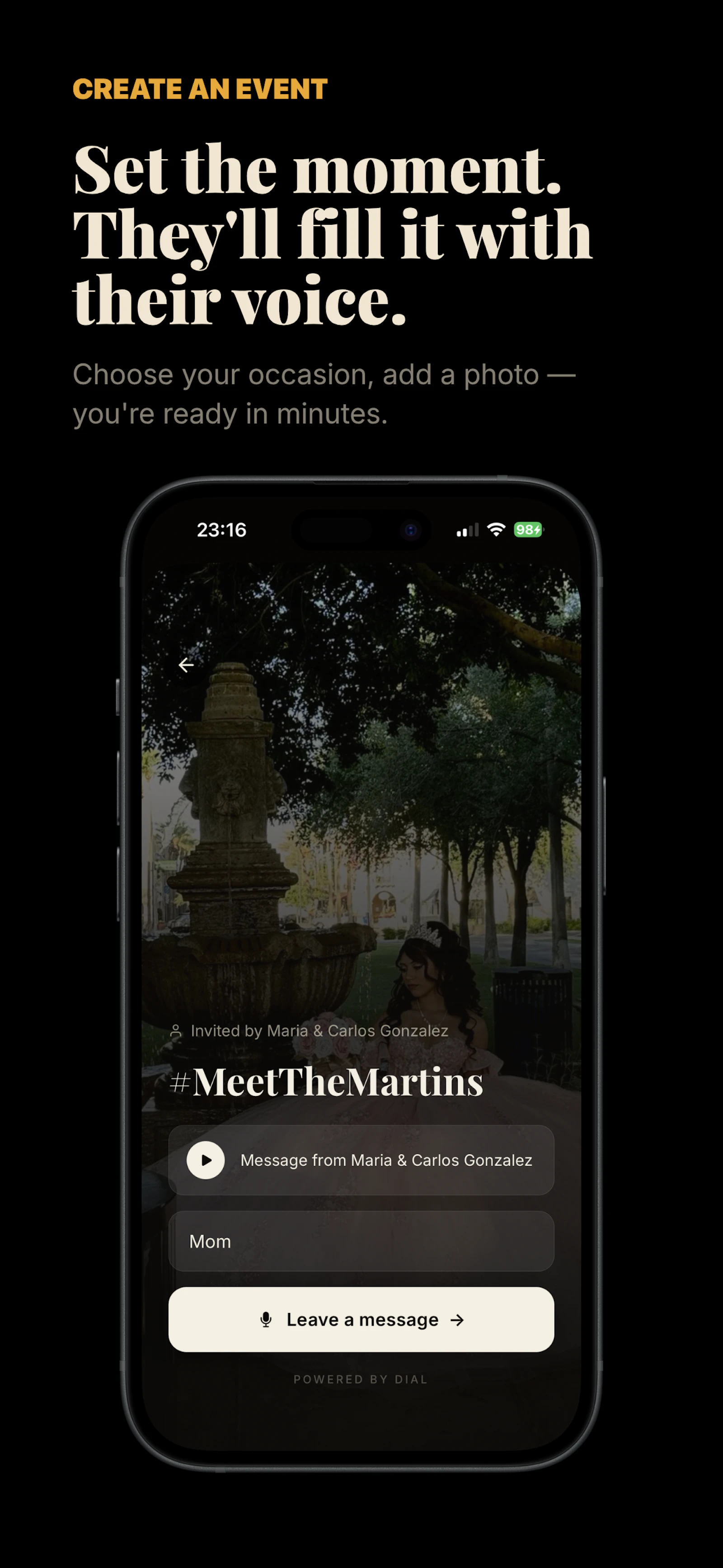Dial Moments: Audio Guestbook screenshot 2