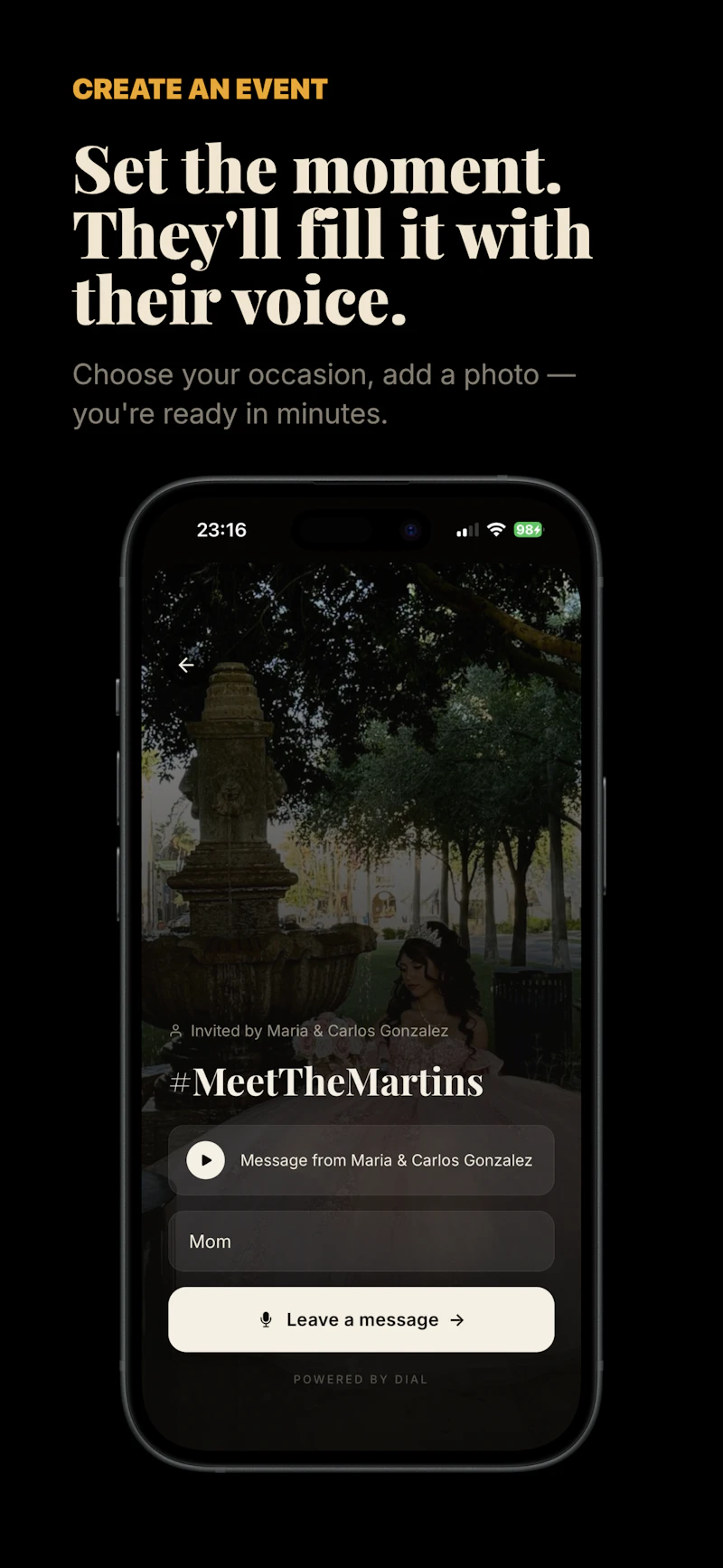 Dial Moments: Audio Guestbook screenshot 2