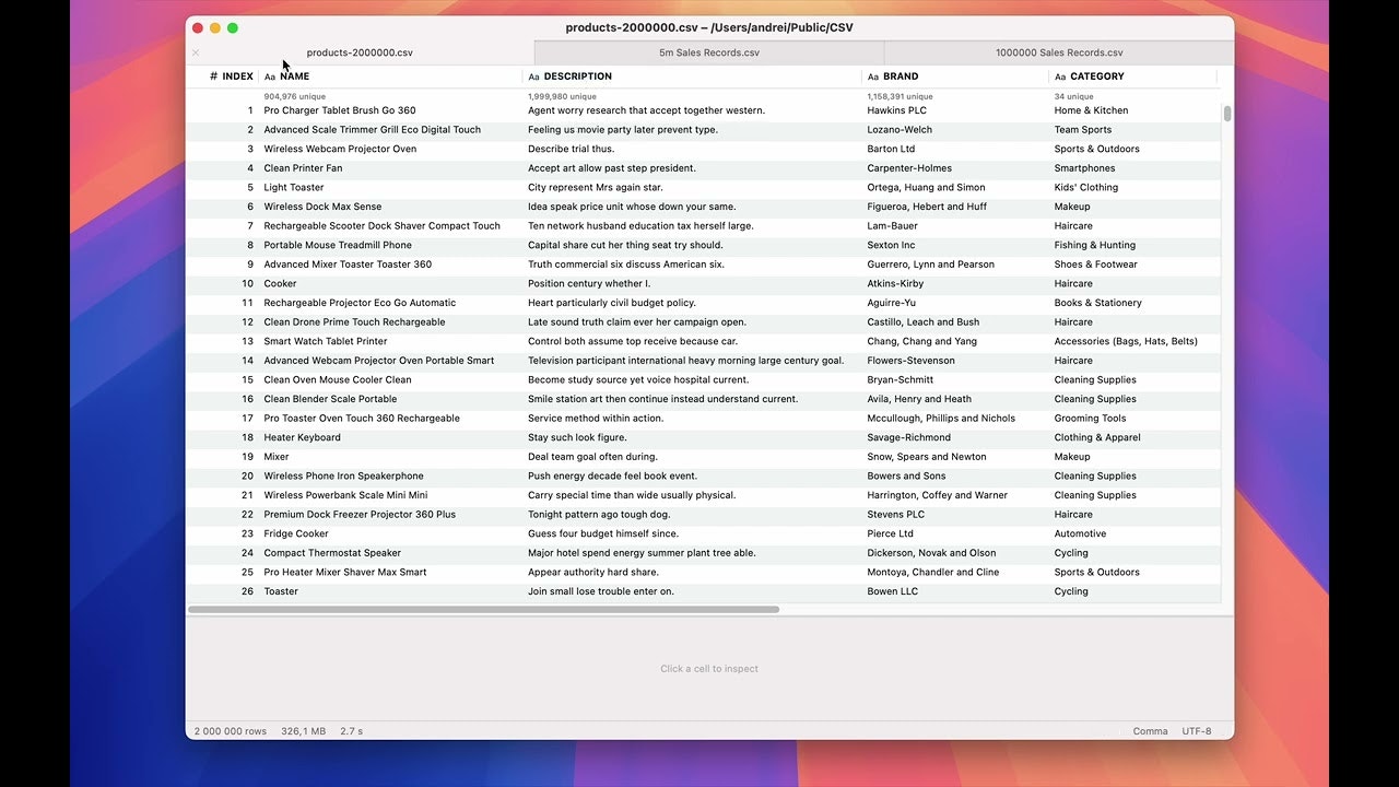Gridka — Blazing fast CSV viewing gallery image