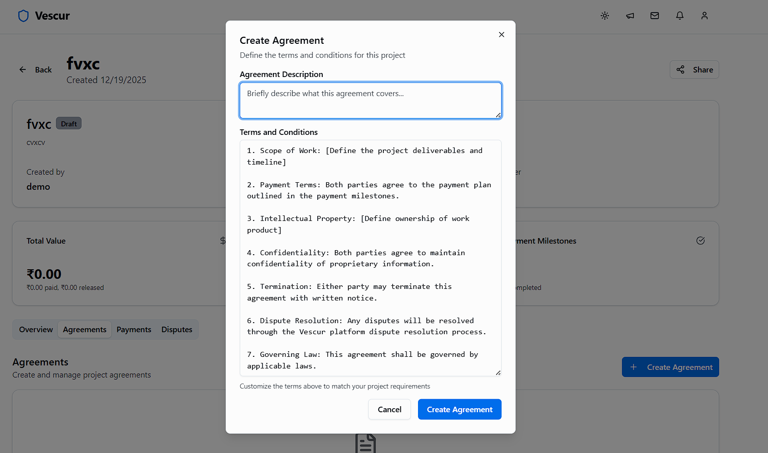 Vescur - Screenshot 4 showing product features and functionality
