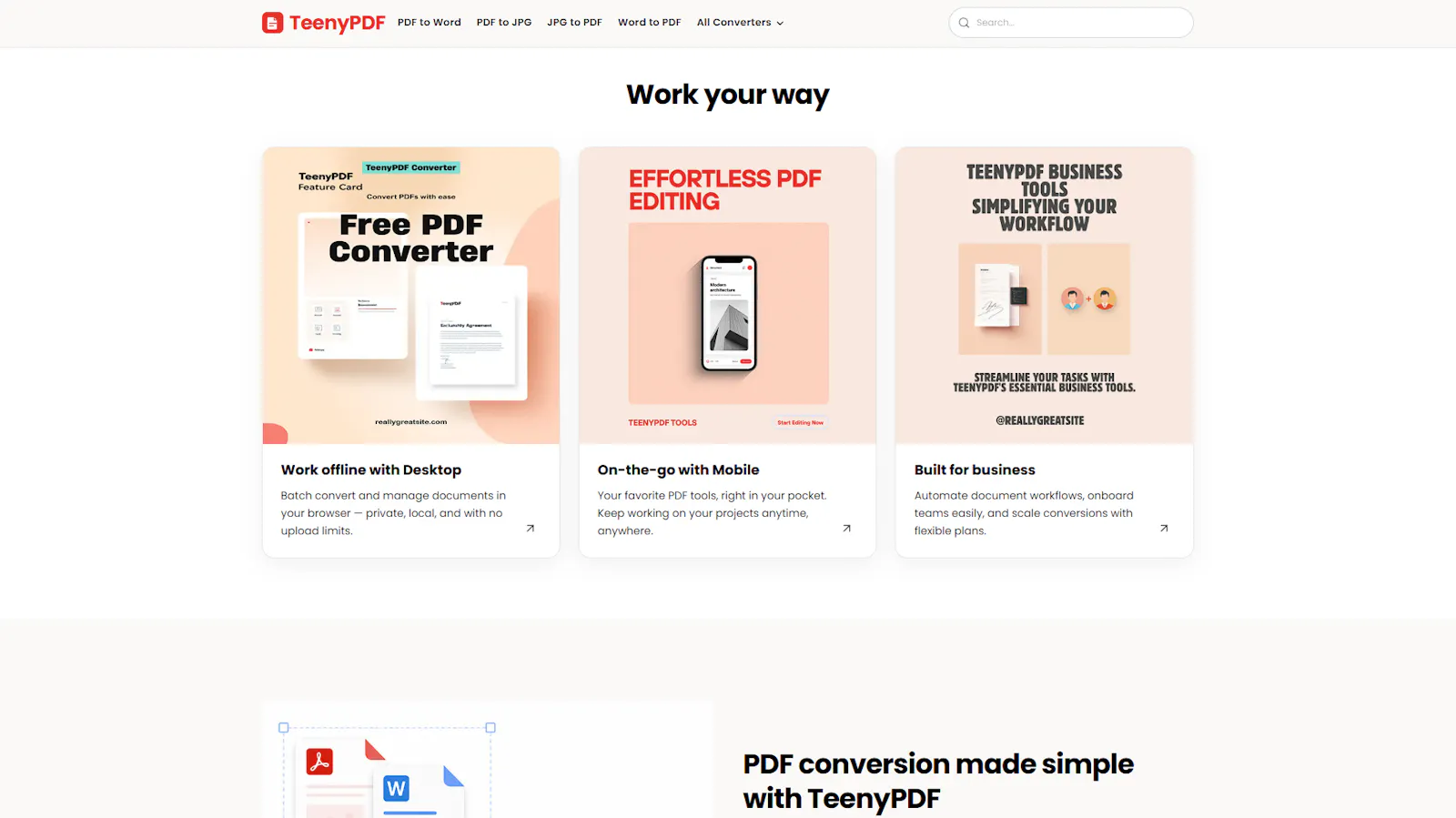 TeenyPDF screenshot 2