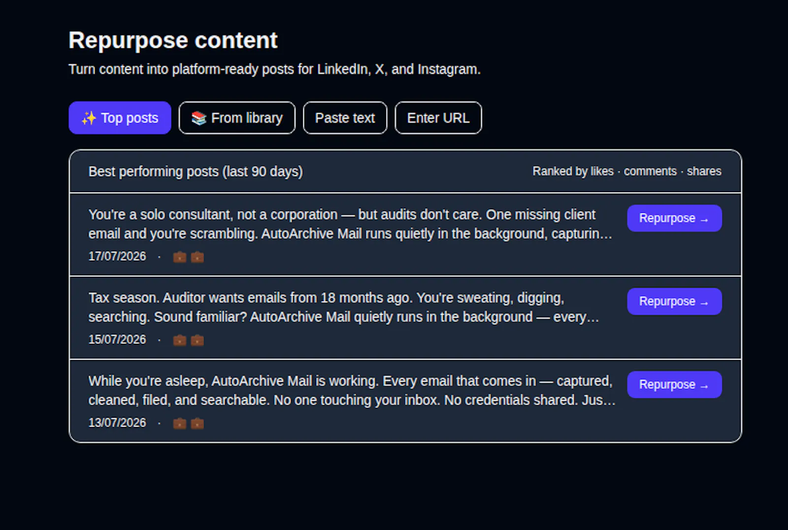 Postreel screenshot 7