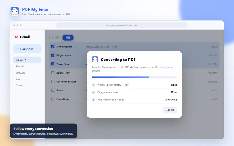 PDF My Email screenshot 4