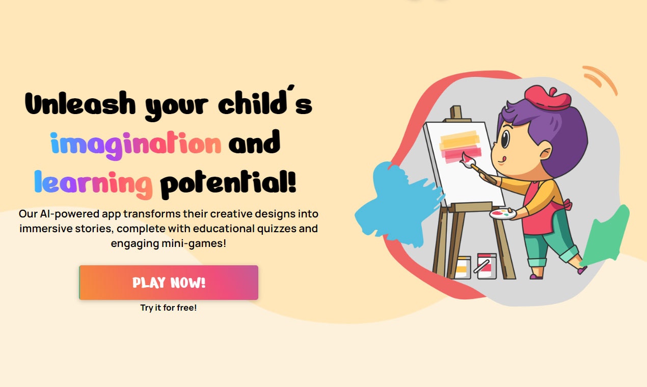 Doodletale - AI Children Yaratıcılık Uygulaması - Çocuğunuzun hayal gücünü oyun yoluyla serbest bırakın medya 2