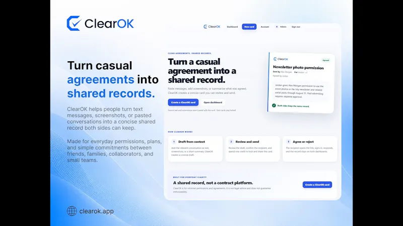 ClearOK screenshot 1 (video preview)