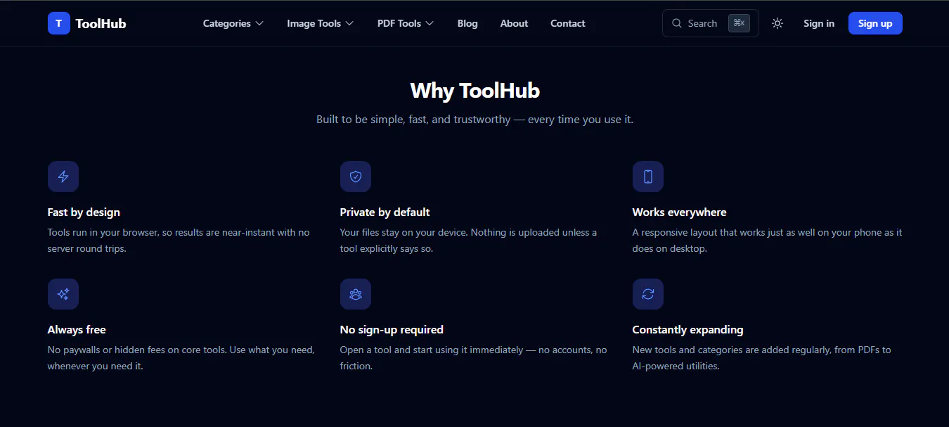 ToolHub-Free Online Tools for PDFs&More gallery image
