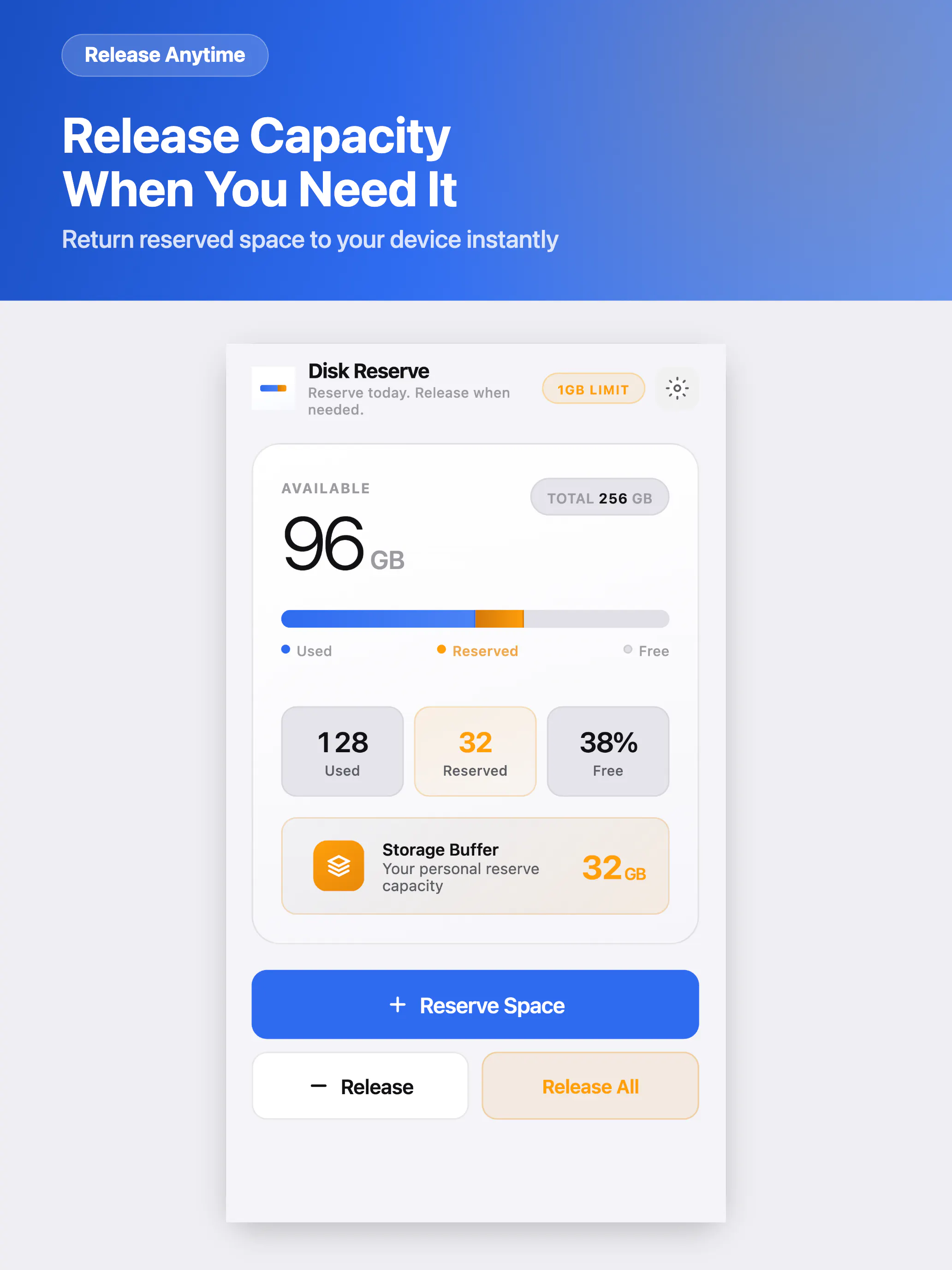 Disk Reserve screenshot