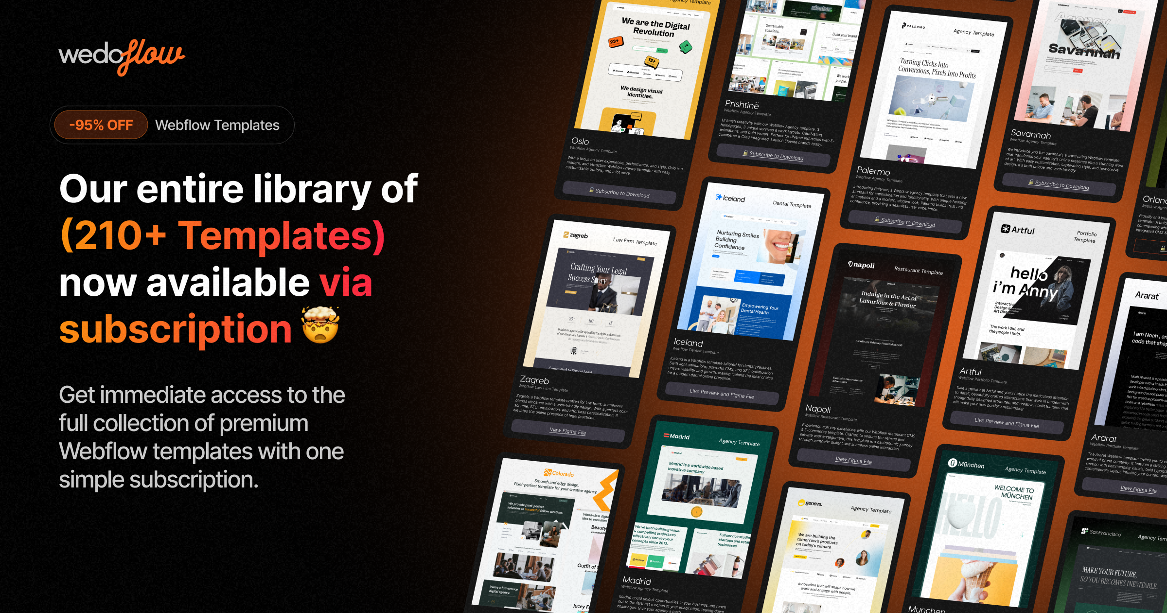 Wedoflow Templates - Main product screenshot demonstrating key features and user interface