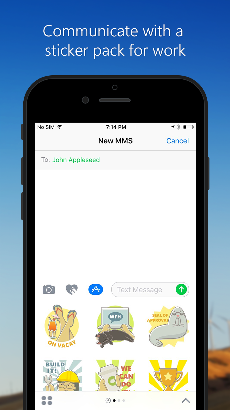 iMessage Stickers for Work by Yammer gallery image