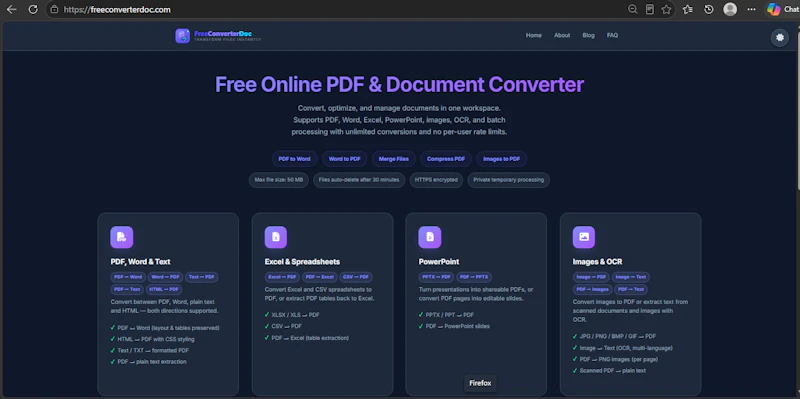 FreeConverterDoc screenshot 1