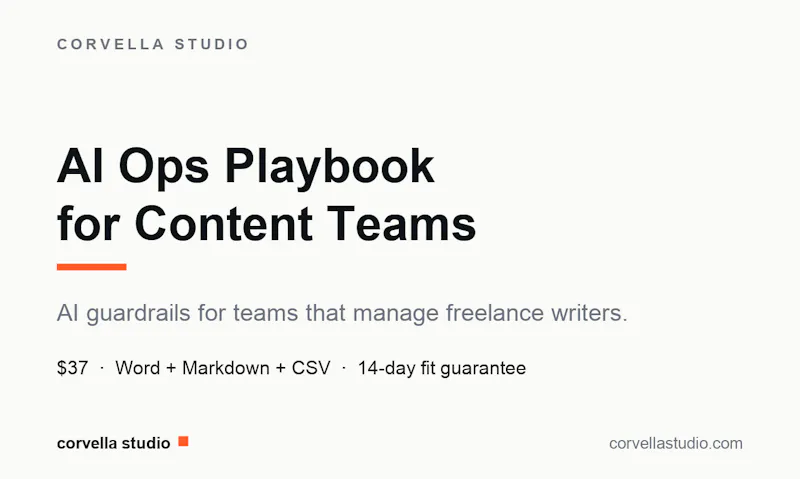 AI Ops Playbook for Content Teams screenshot 4