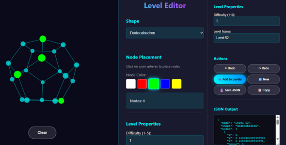 One Stroke 3D – HTML5 Puzzle Game  - Screenshot 4 showing product features and functionality