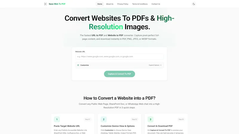 Save Web To PDF screenshot 2