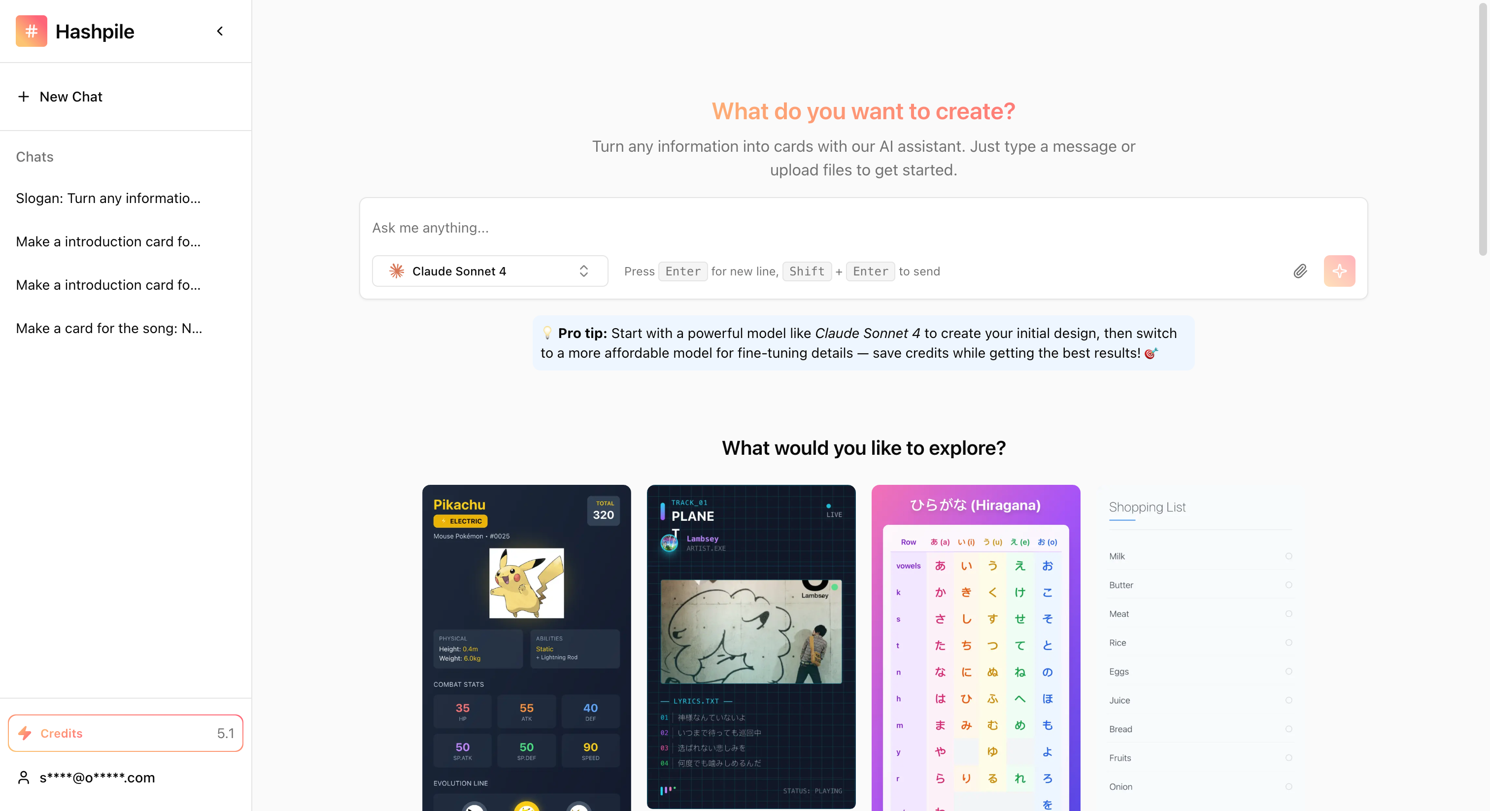 Média Hashpile - Transformez les informations en cartes avec l'IA 2