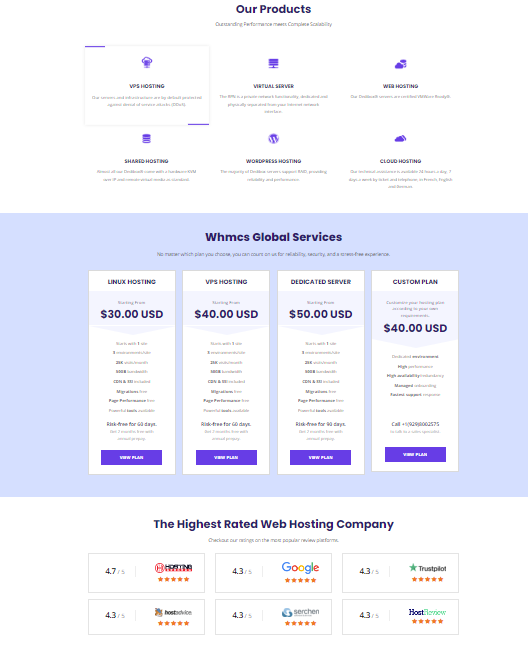 Hostx whmcs 테마 - WHMCS 테마를 호스팅하는 다목적 웹 미디어 3