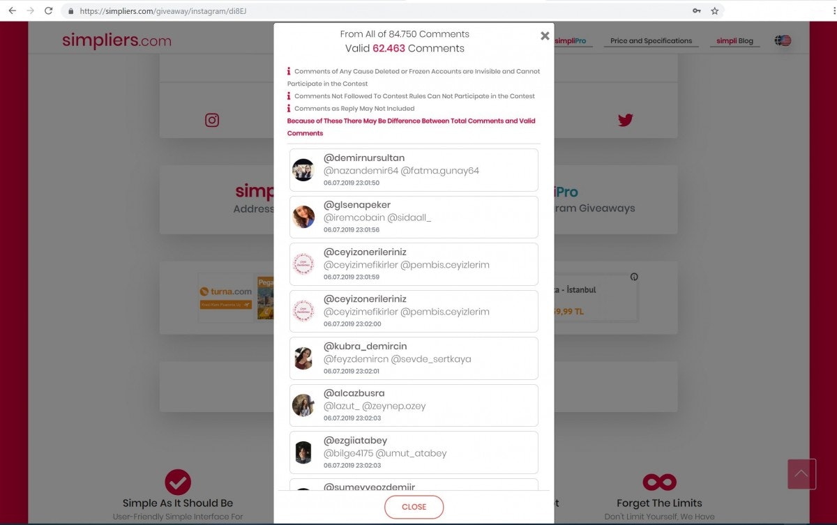 Instagram Giveaway Picker gallery image