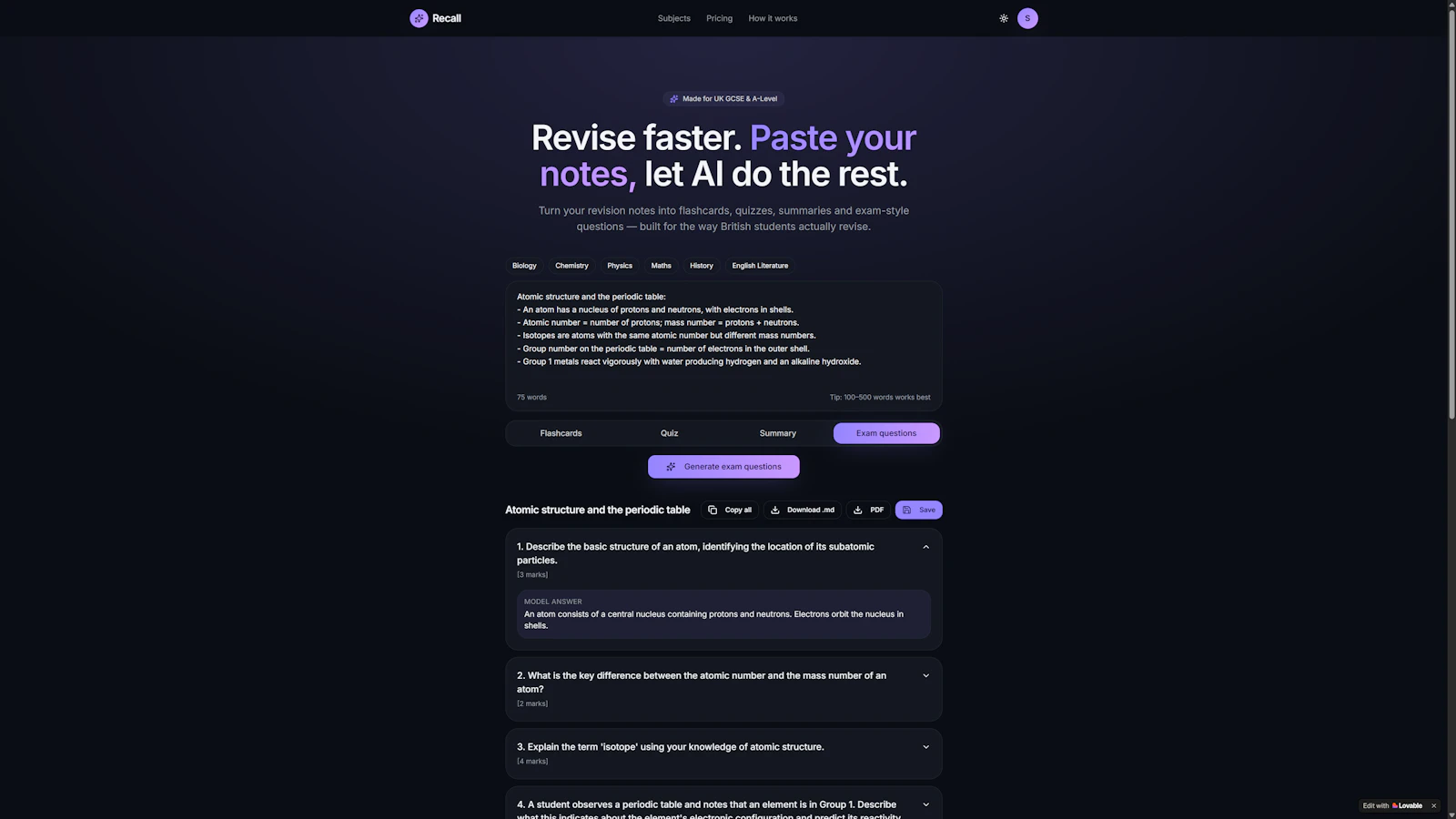 Recall Study screenshot 6