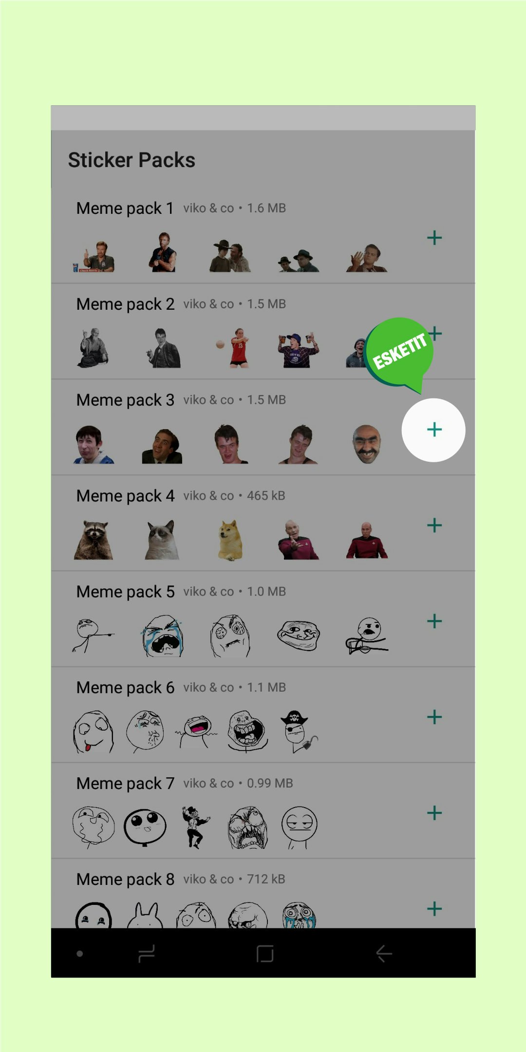 Meme sticker pack for WhatsApp gallery image
