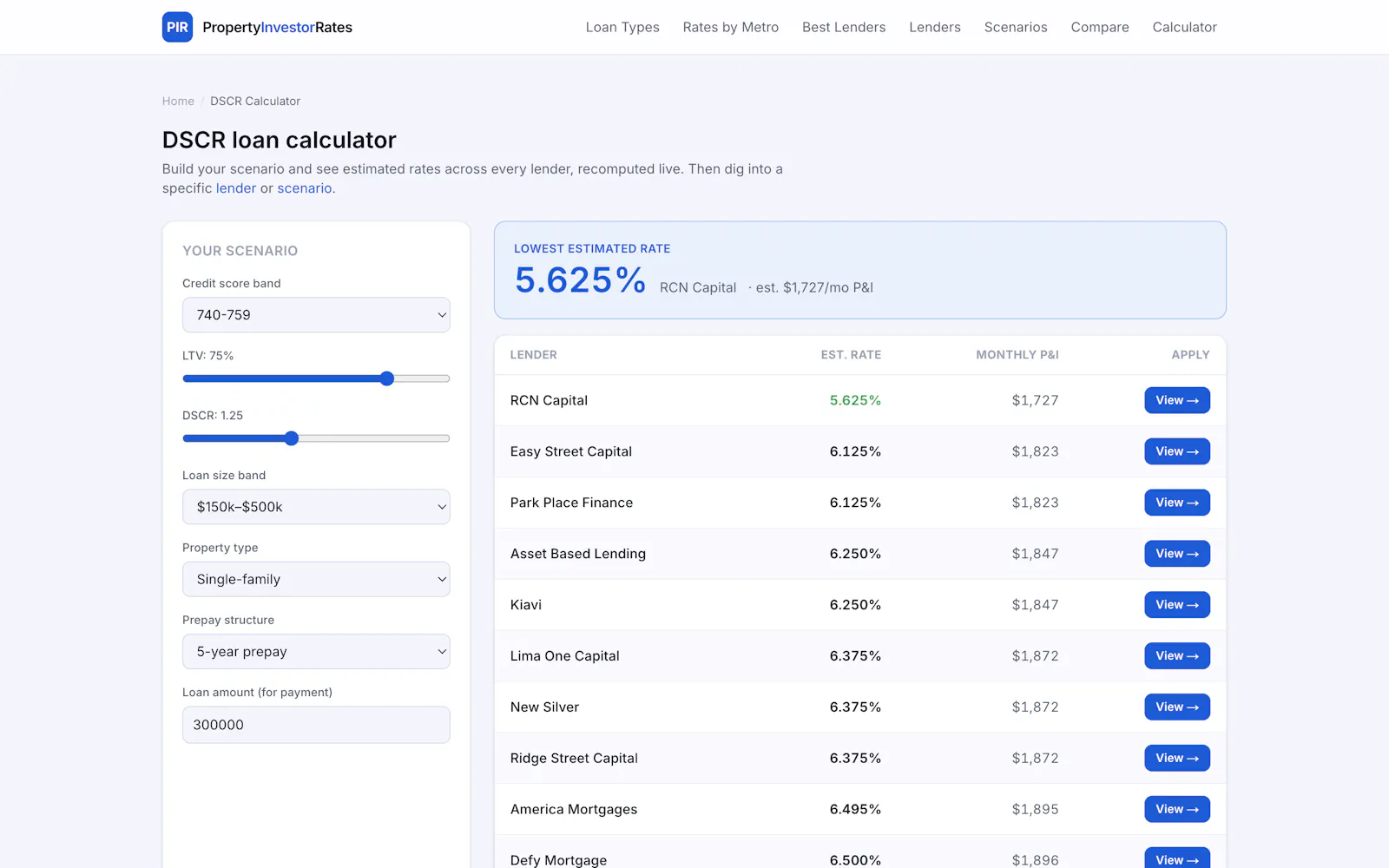 PropertyInvestorRates screenshot 3