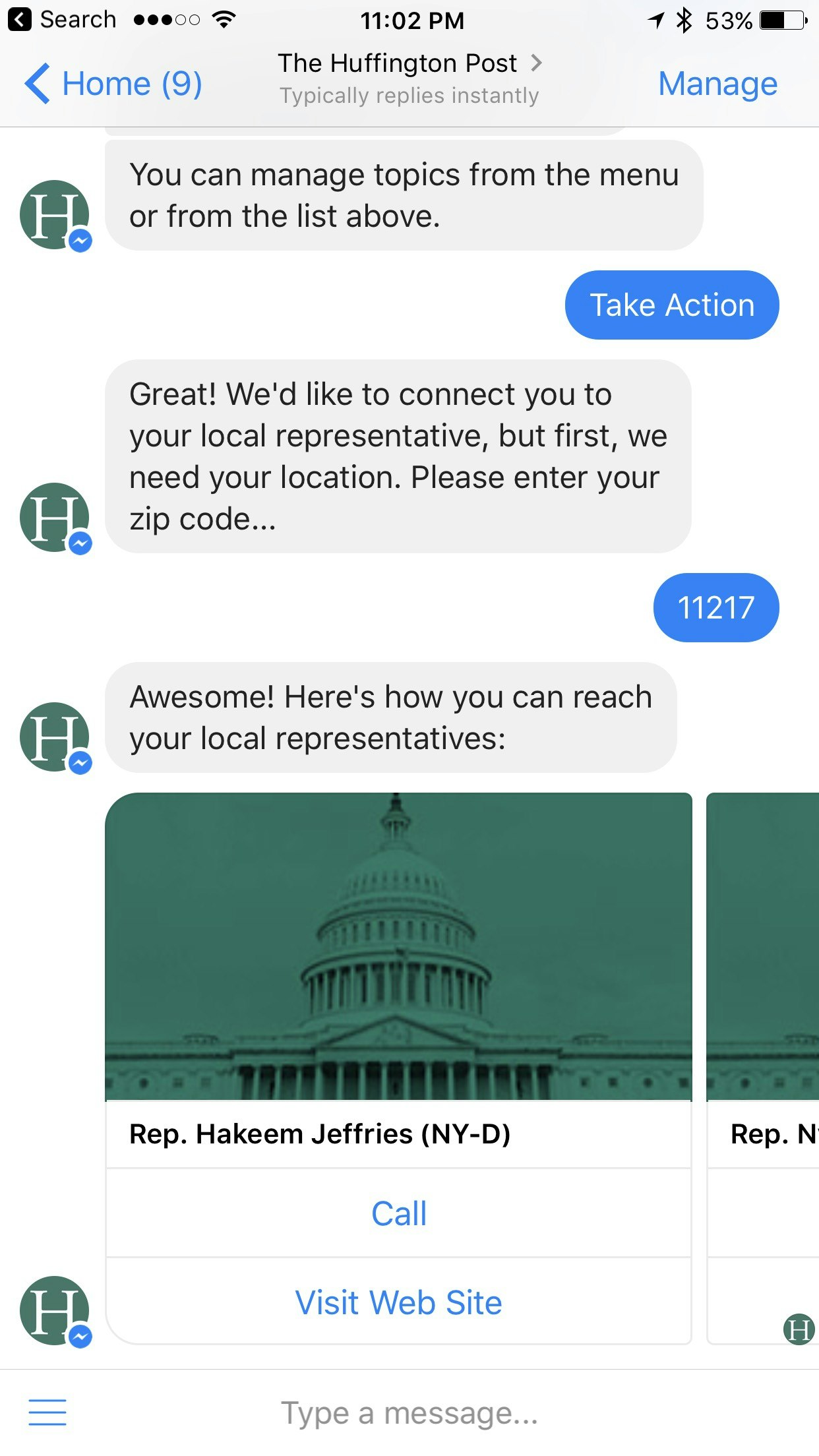 Huffington Post 100 Days of Trump Bot gallery image