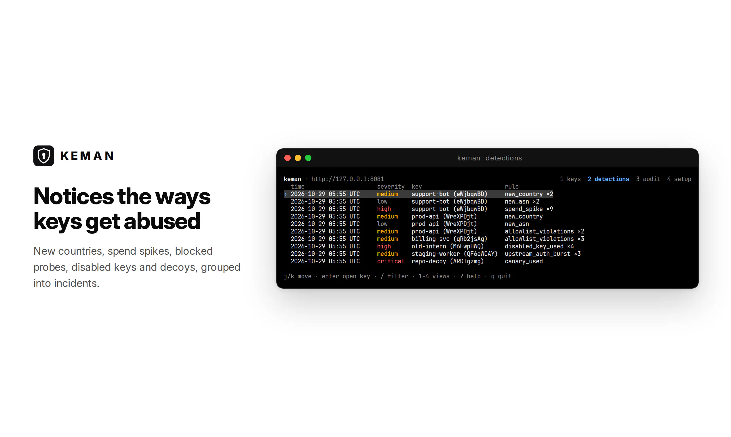 Keman - Protection from leaked API keys gallery image