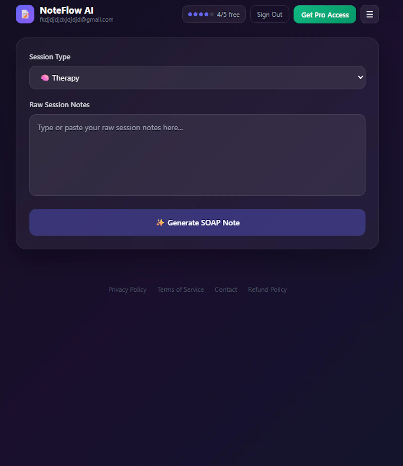 NoteFlow AI screenshot 2