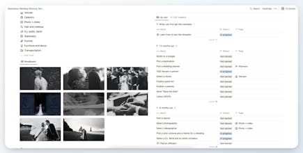 Notion Destination Wedding Template gallery image