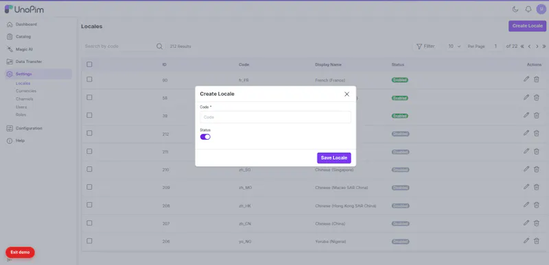 UnoPim screenshot 9