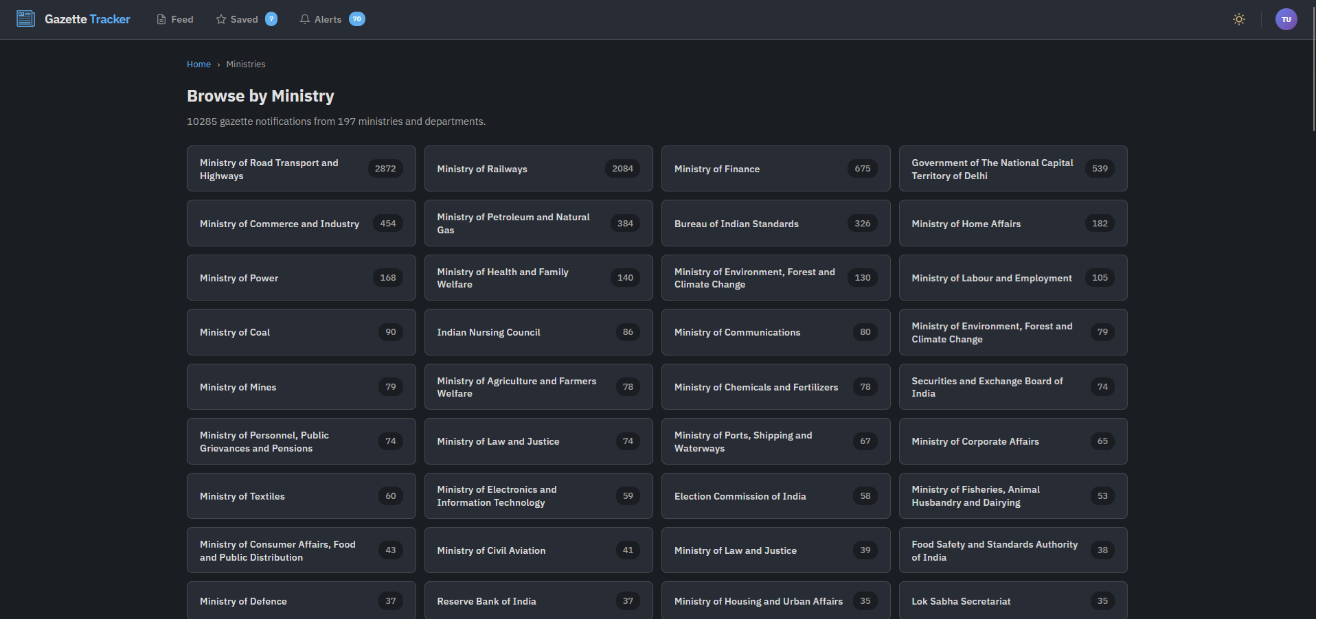 Gazette Tracker gallery image