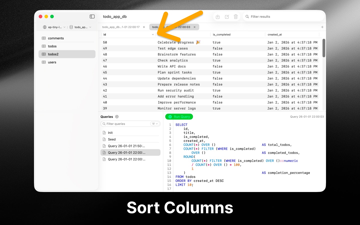 PostgresGUI gallery image