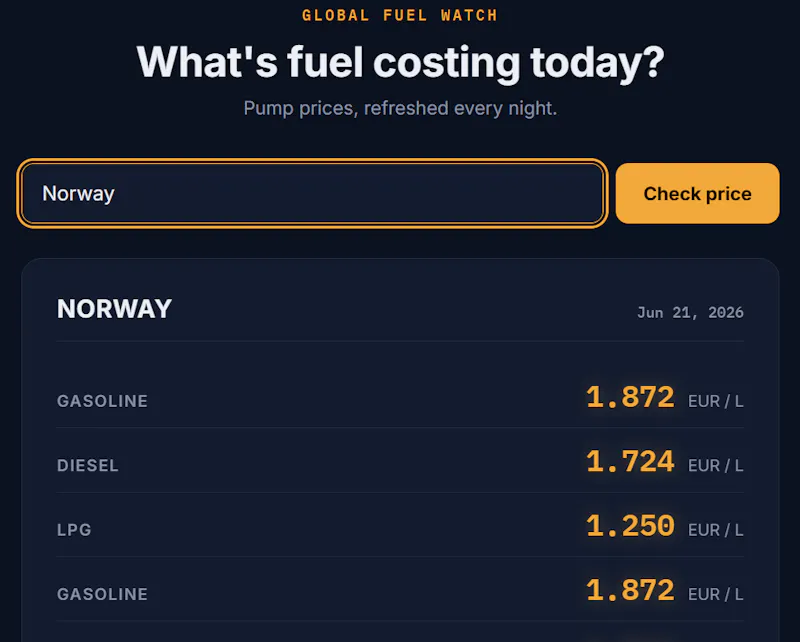Global Fuel Watch screenshot 3
