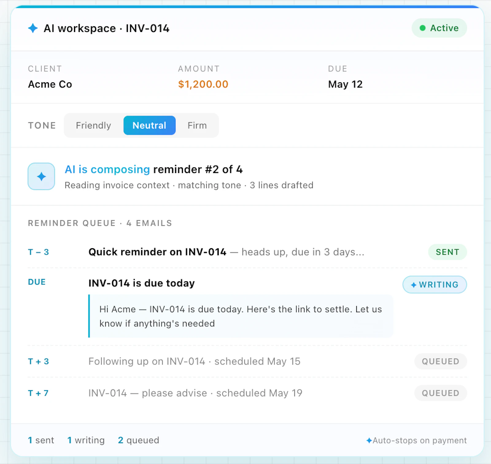 Invoice Reminder screenshot 2