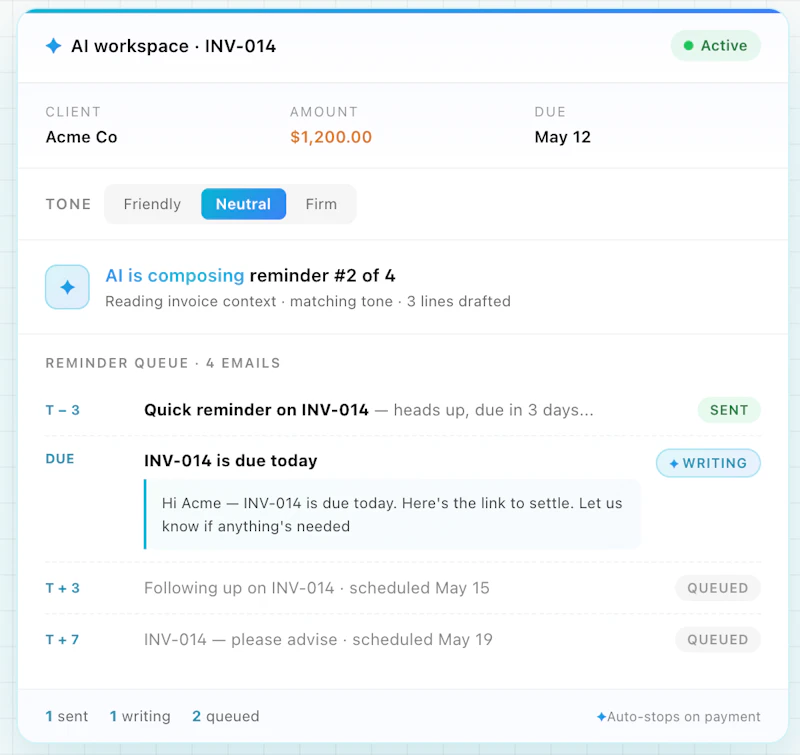 Invoice Reminder screenshot 2