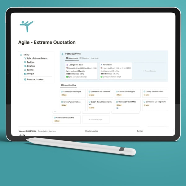 Notion Agile Template & Extreme Quotation