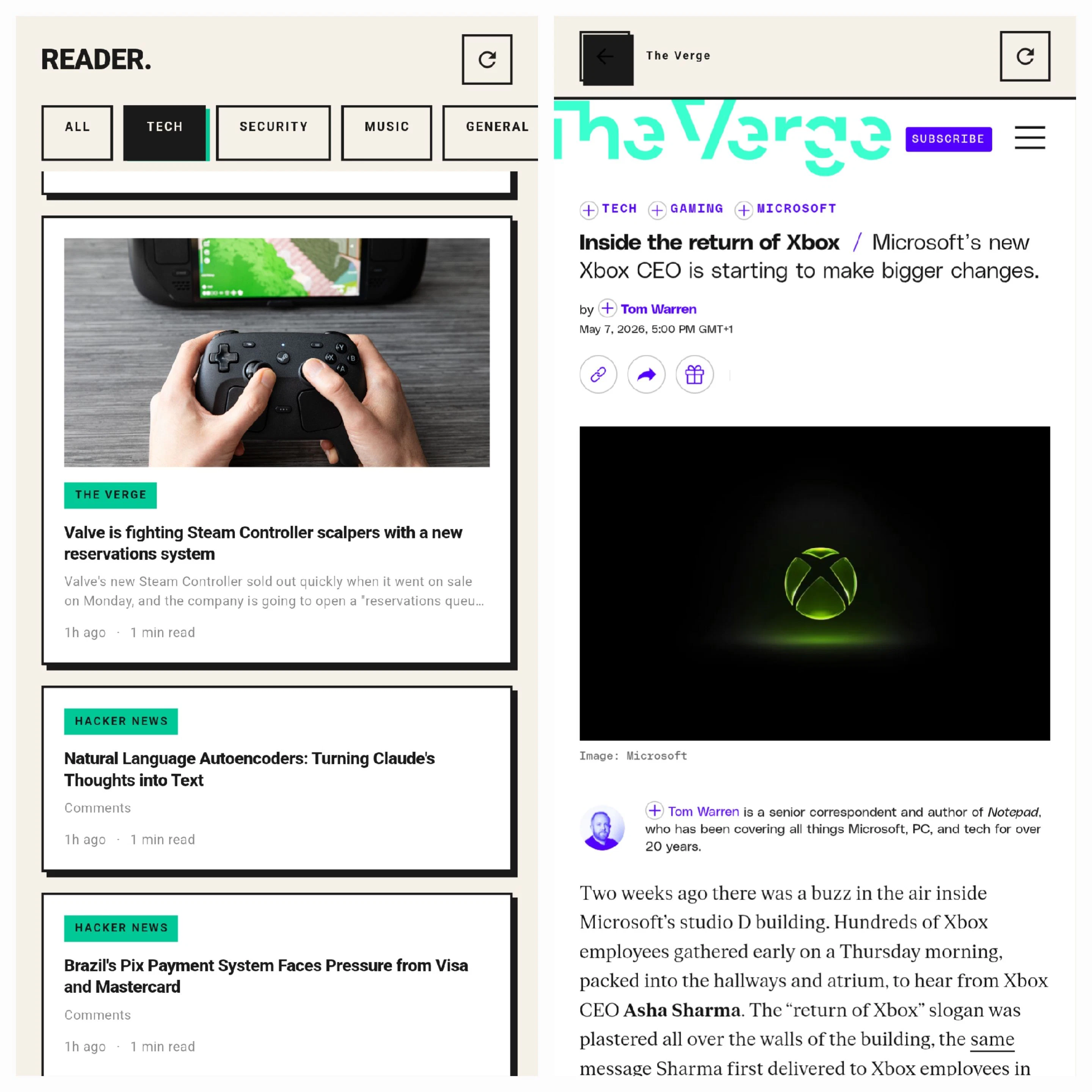 Reader - Get news quickly